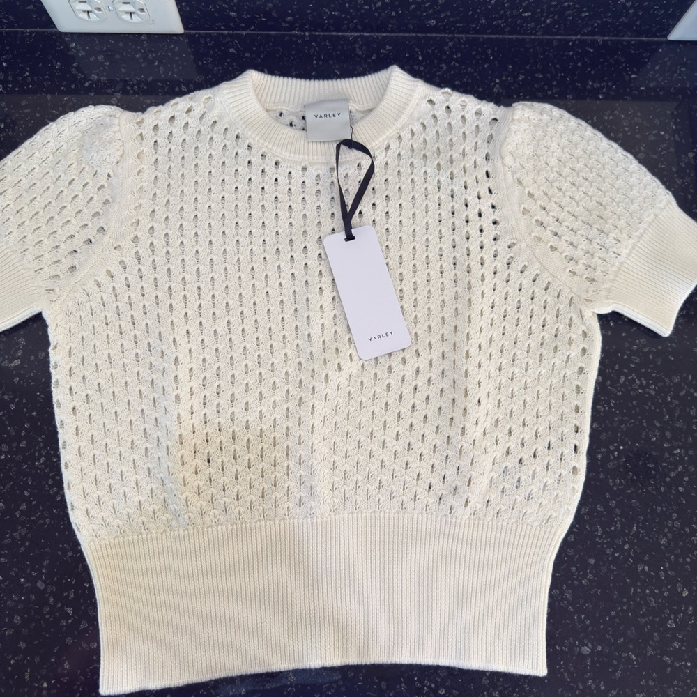 Varley Cream Knit Sweater